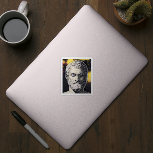 Thales of Miletus Yellow Portrait | Thales of Miletus Artwork 9 by JustLit